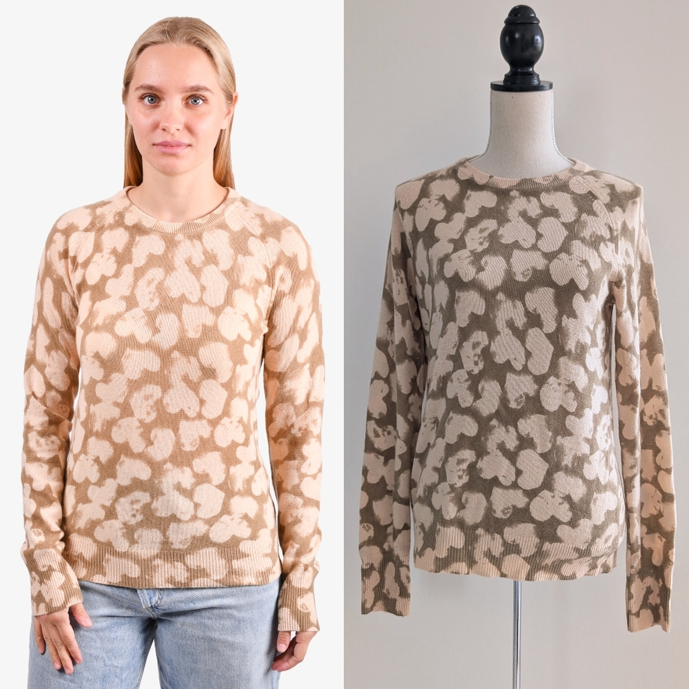 Like new S Equipment cashmere heart patterned crewneck sweater